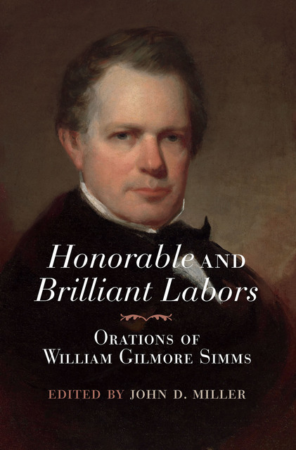 Muted painted portrait of a man wearing an old-fashioned black suit. White title, subtitle, and author name overlayed. 